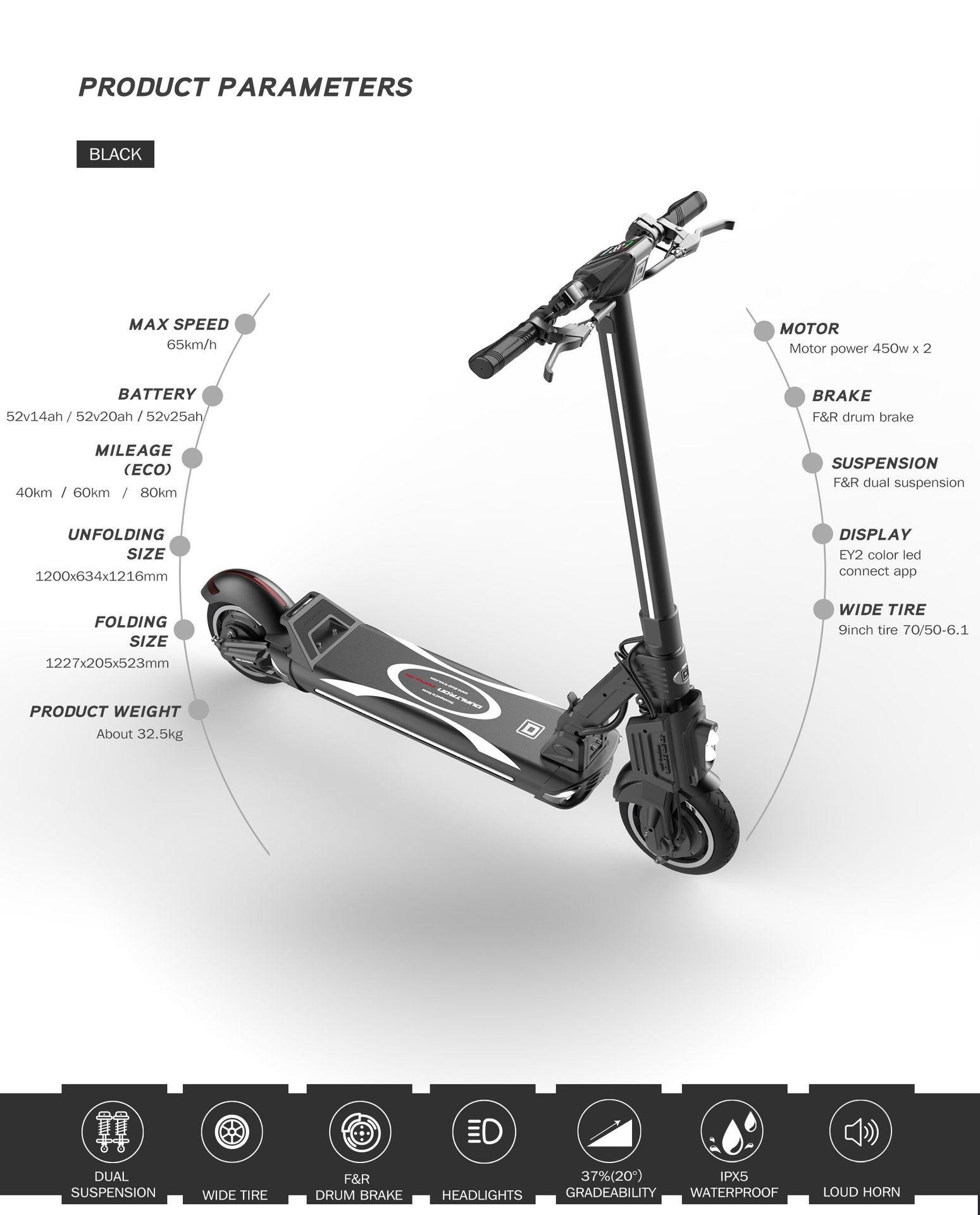 Dualtron Popular specifications