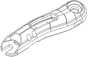 Dualtron Thunder 3 Right arm front with cable holes